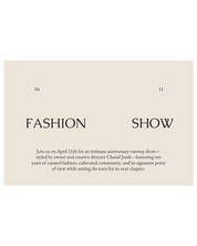 Anniversary Fashion Show Ticket