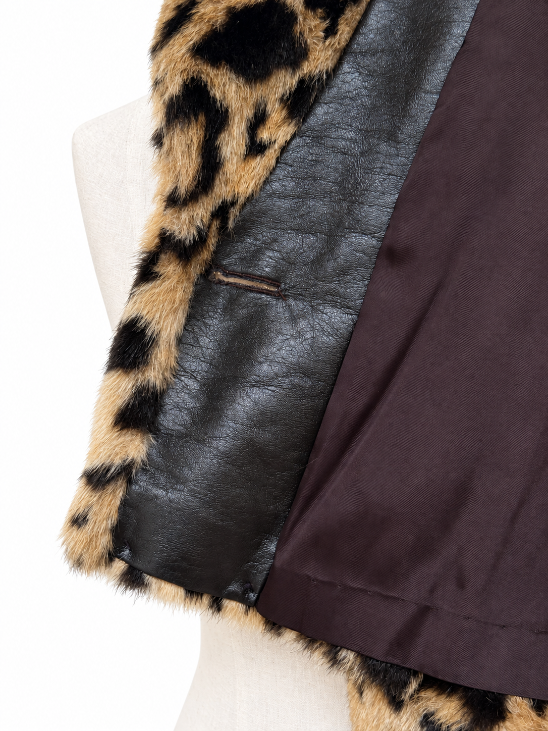Vintage Leopard Print Faux Fur Jacket
