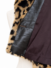 Vintage Leopard Print Faux Fur Jacket