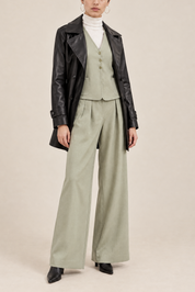 Vintage Sage Green Saks Fifth Avenue Vest & Pant Set