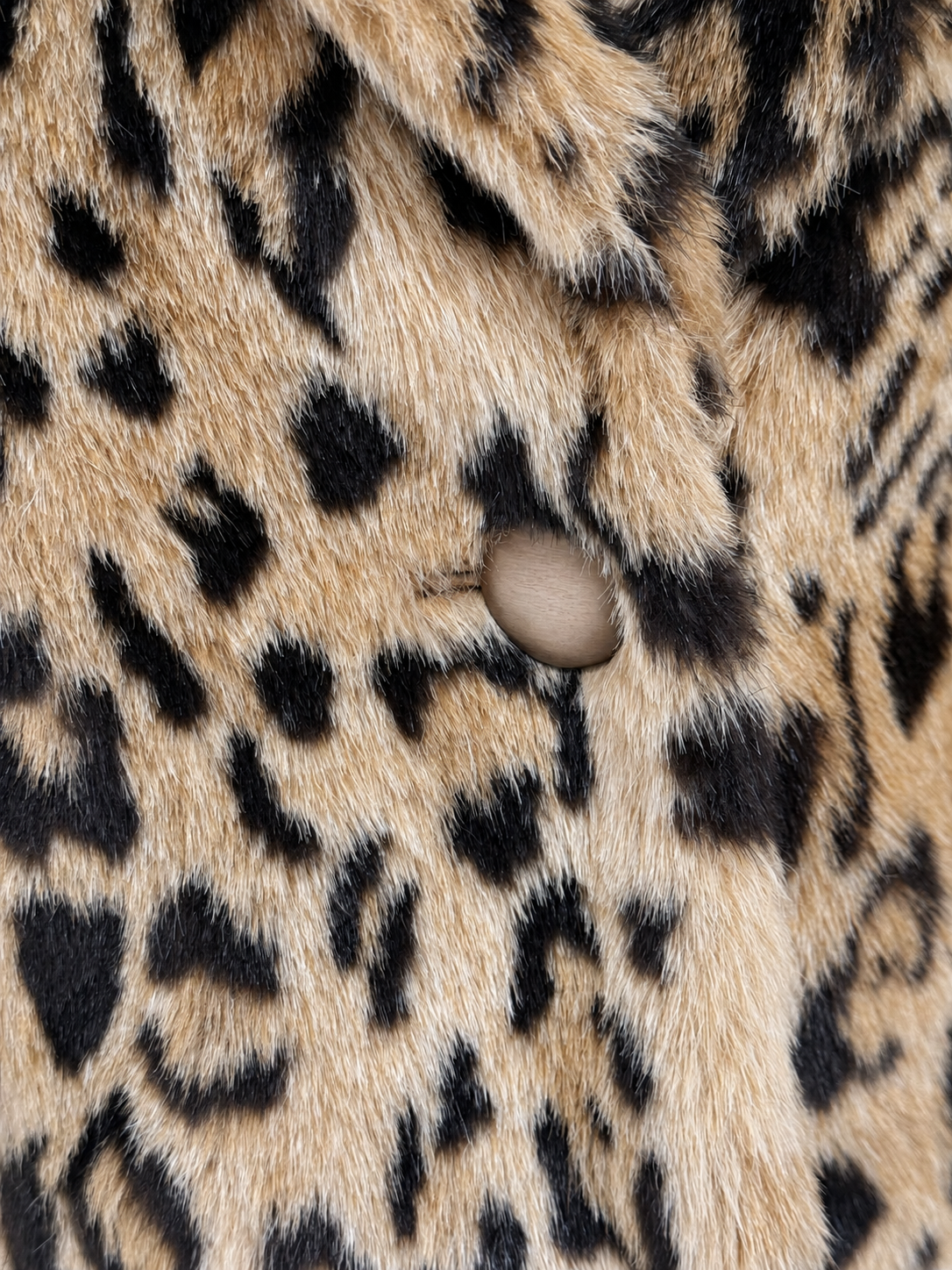 Vintage Leopard Print Faux Fur Jacket