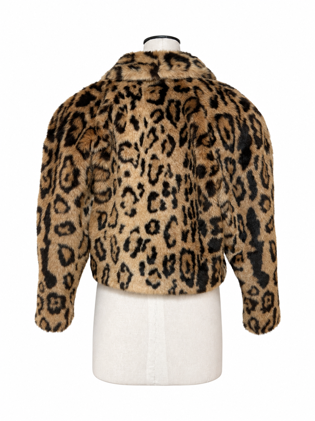Vintage Leopard Print Faux Fur Jacket