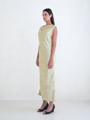 Belle Anna Gold Jacquard Whim Dress