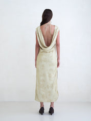 Belle Anna Gold Jacquard Whim Dress