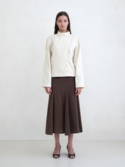 Belle Anna Brown Spiral Skirt