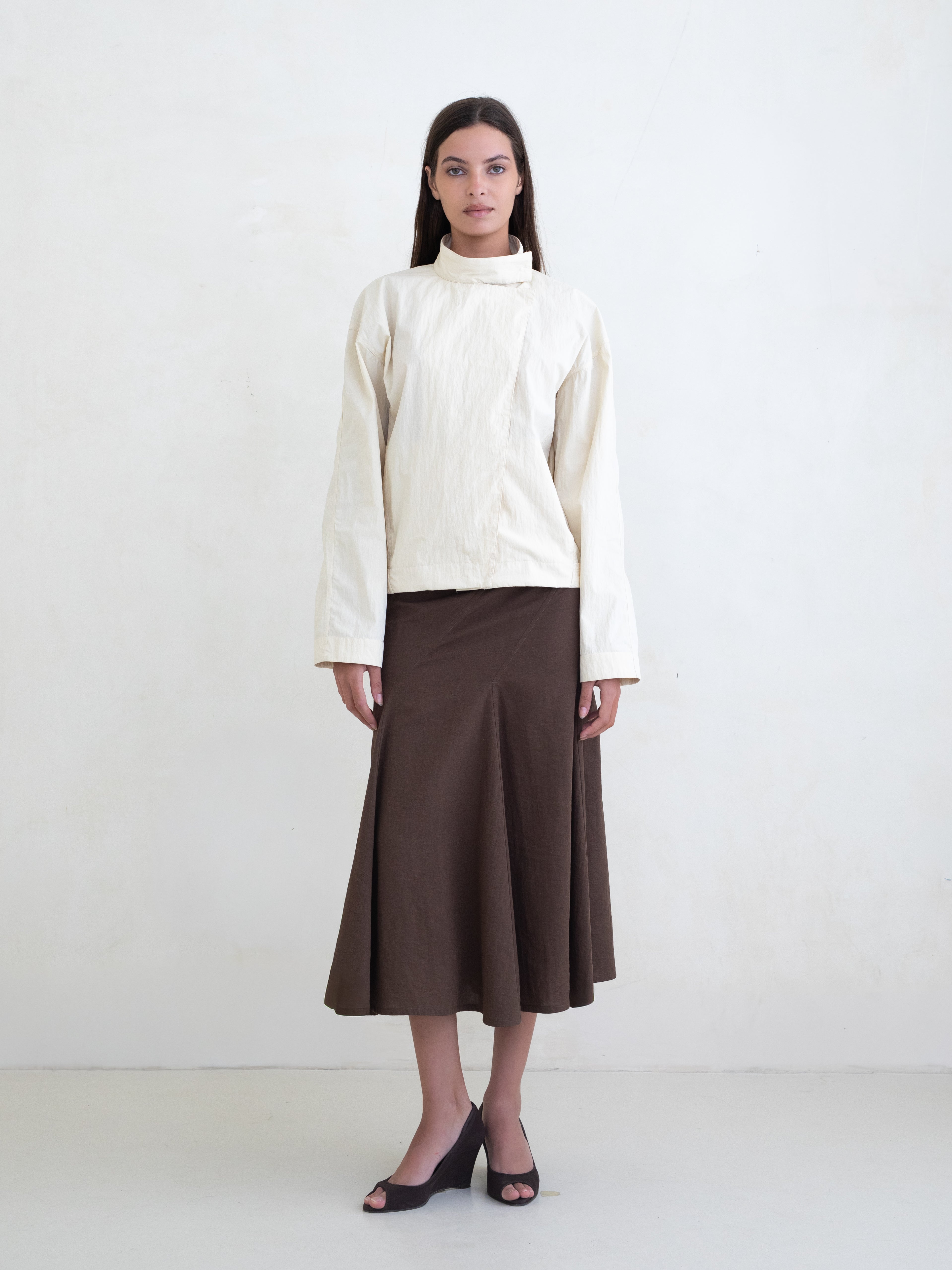 Belle Anna Brown Spiral Skirt