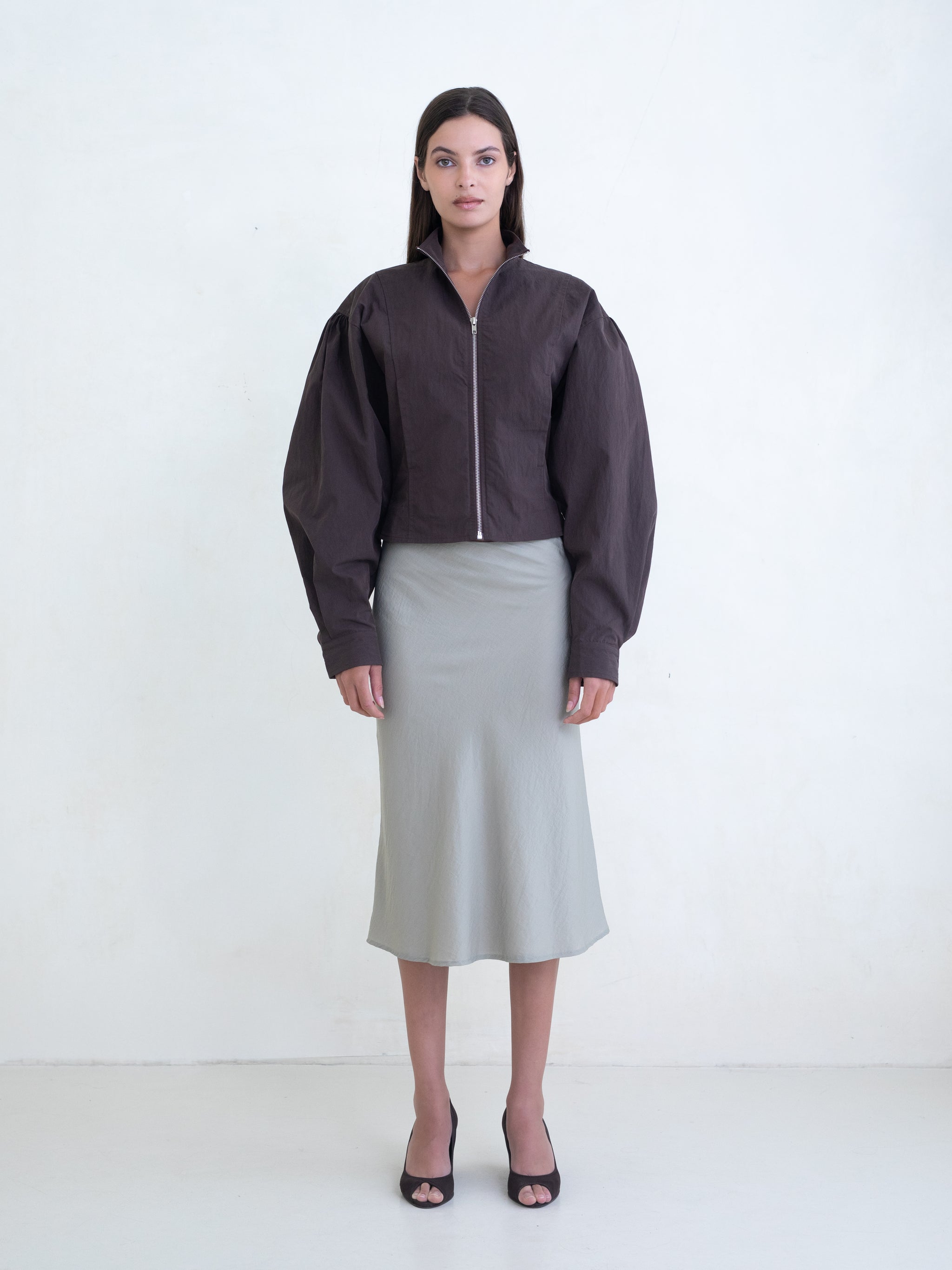 Belle Anna Brown Globo Jacket