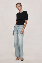 Marle Wide Leg Jean in Faded Blue