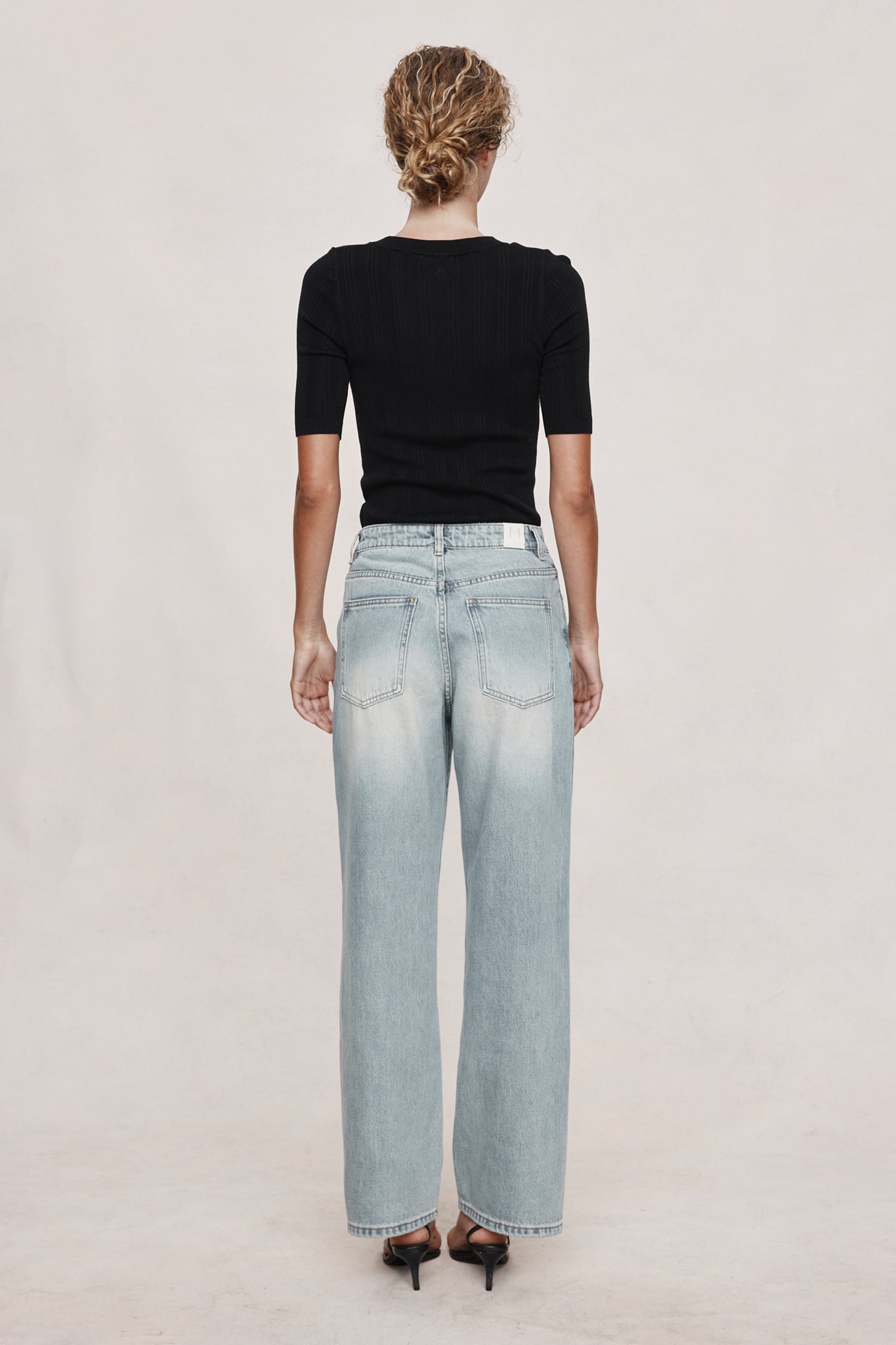 Marle Wide Leg Jean in Faded Blue