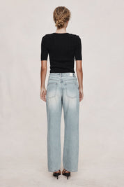 Marle Wide Leg Jean in Faded Blue