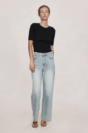 Marle Wide Leg Jean in Faded Blue