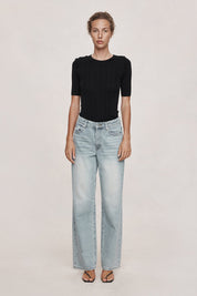 Marle Wide Leg Jean in Faded Blue