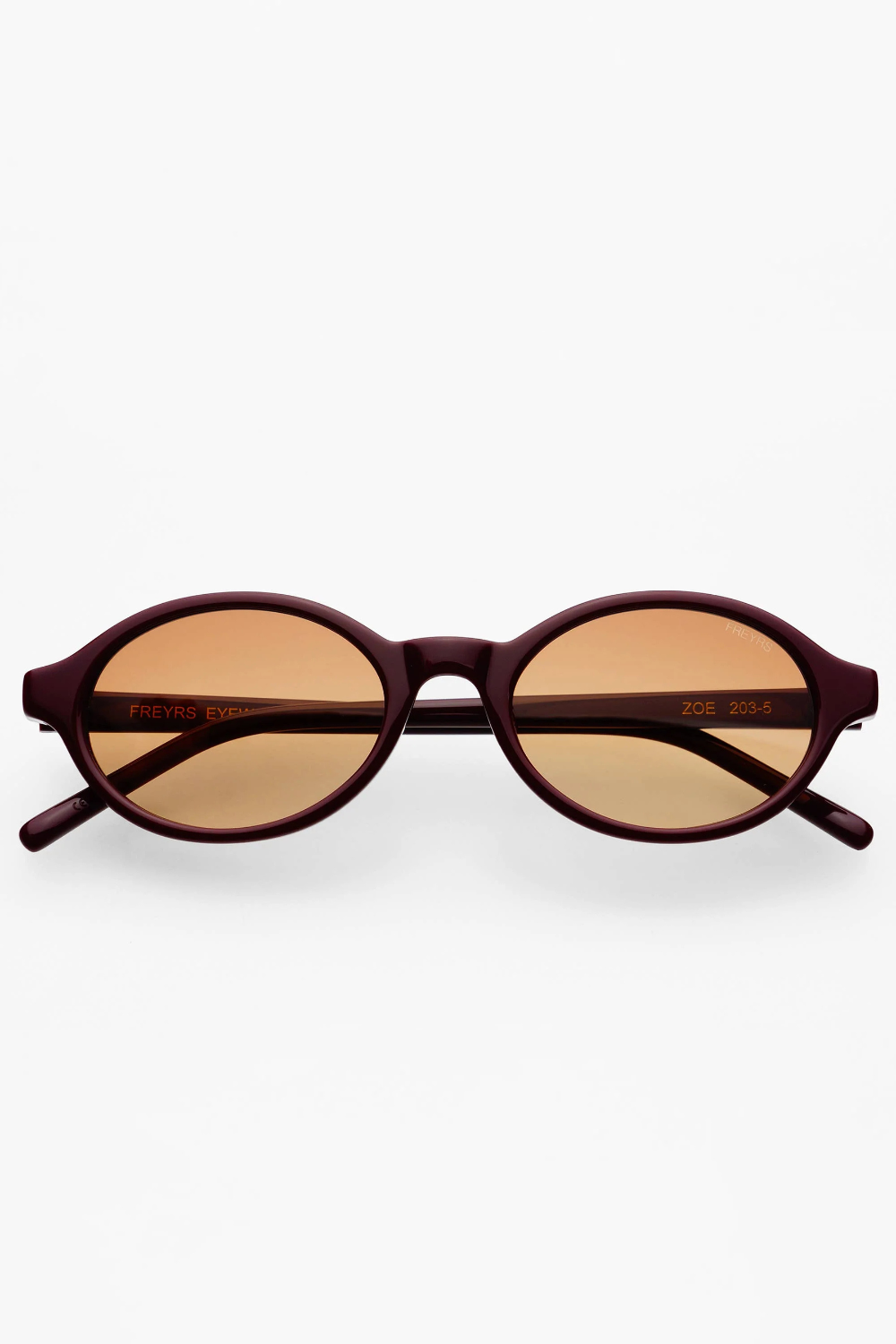 Zoe Acetate Round Sunglasses - Burgundy