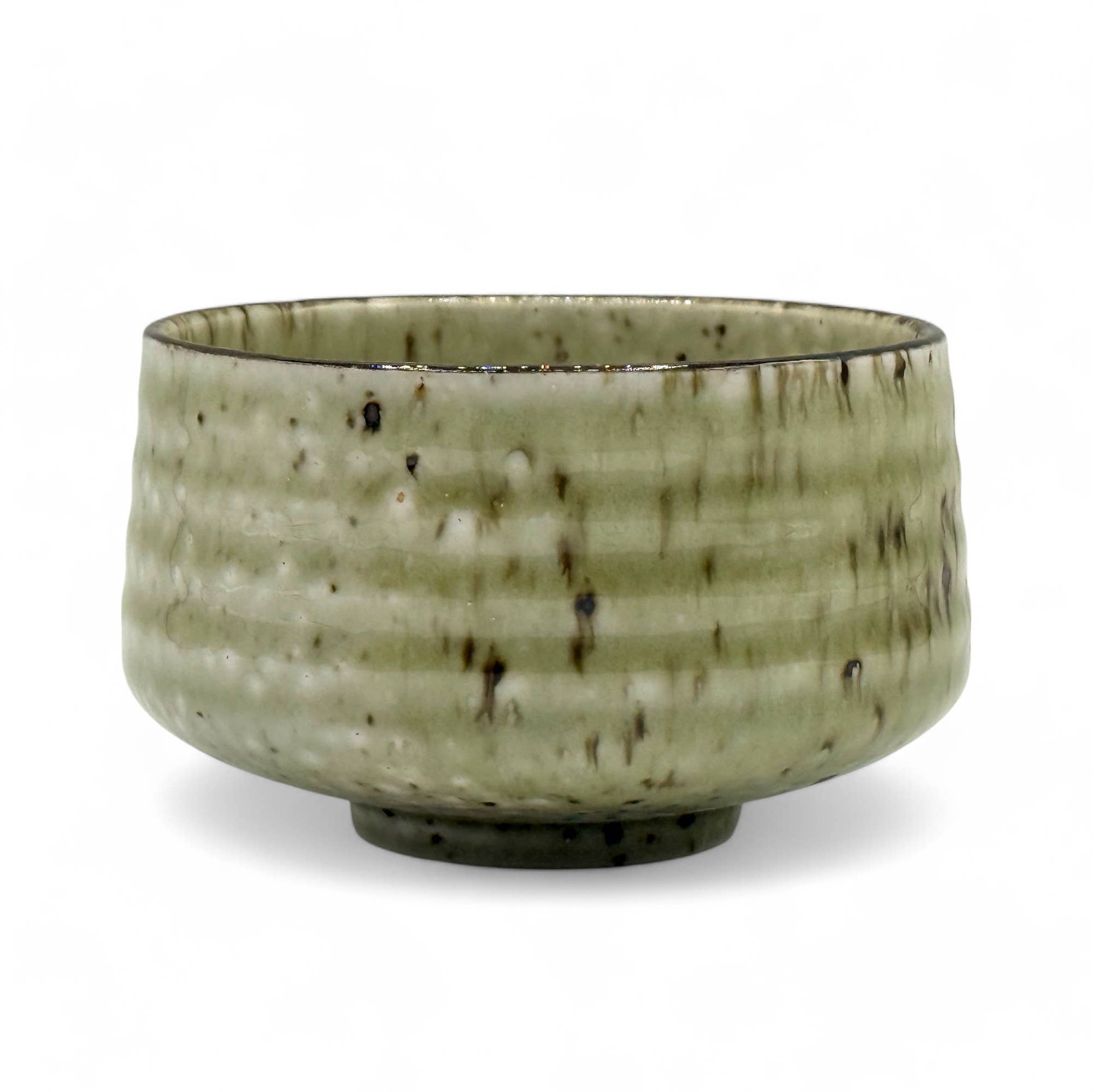 Kohiki Green Speckled Japanese Matcha Bowl