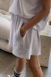 Le Bon Shoppe Flared Basketball Shorts in Icy Grey