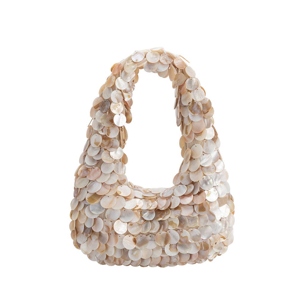 Natural Pearl Shell Crossbody Bag