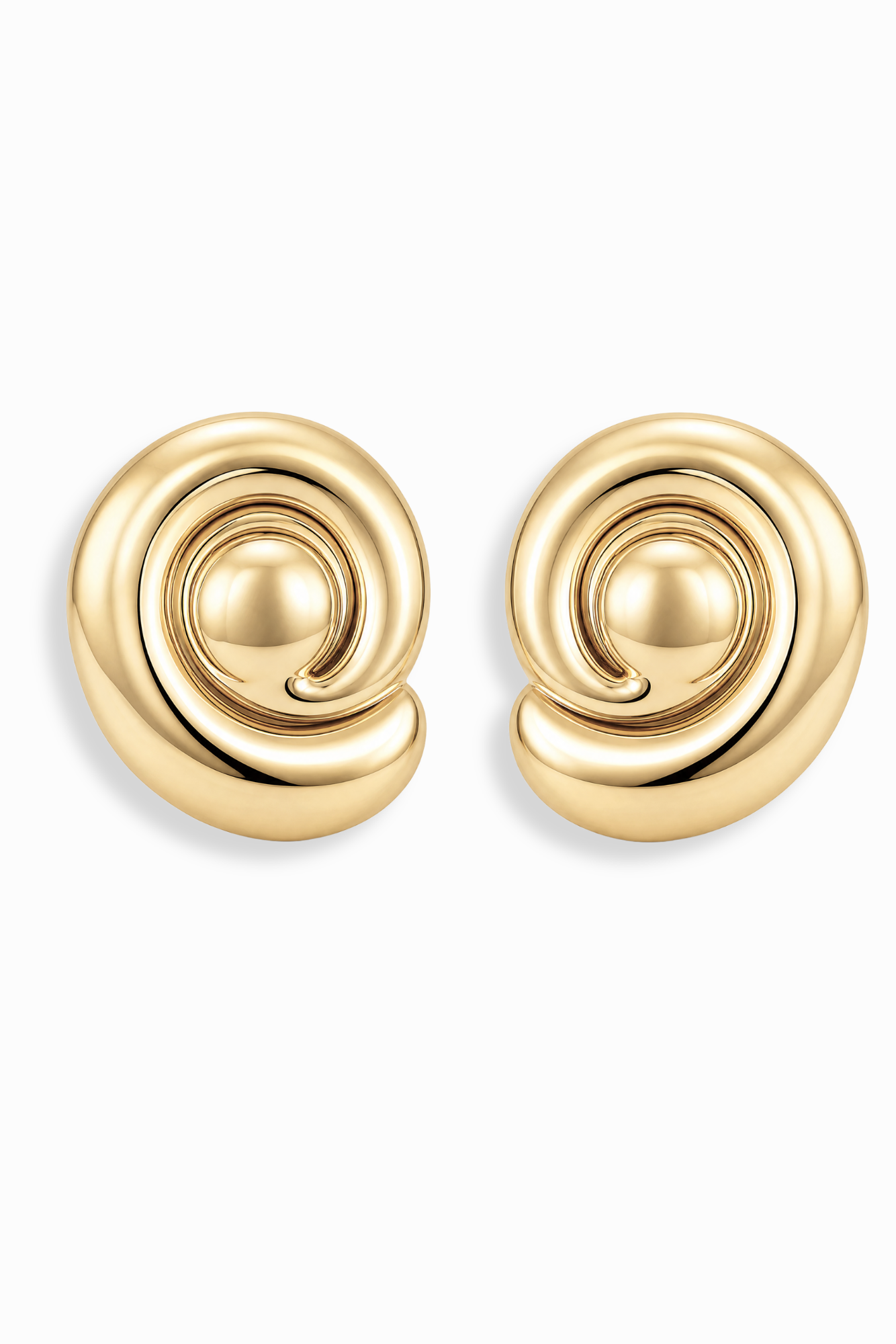 Gold Milley Spiral Statement Studs