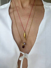 By Orly Eva Necklace: Carnelian/Amethyst Zircon