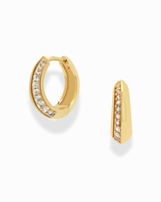 Gold Grande Corey Pave Hoops
