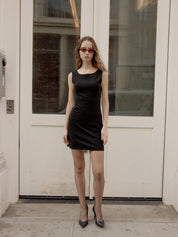Black Cotton Jersey Nikki Dress
