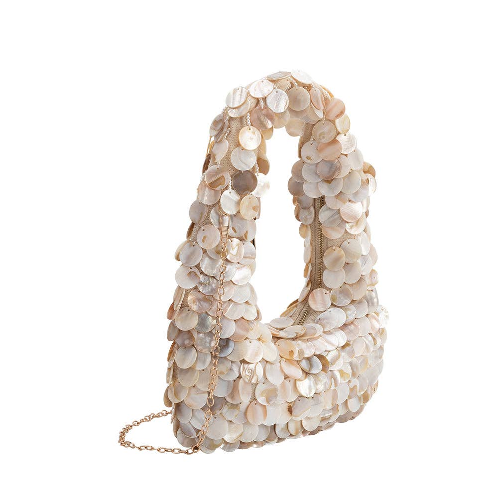 Natural Pearl Shell Crossbody Bag
