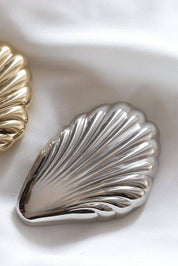 Silver Seashell Compact Mirror