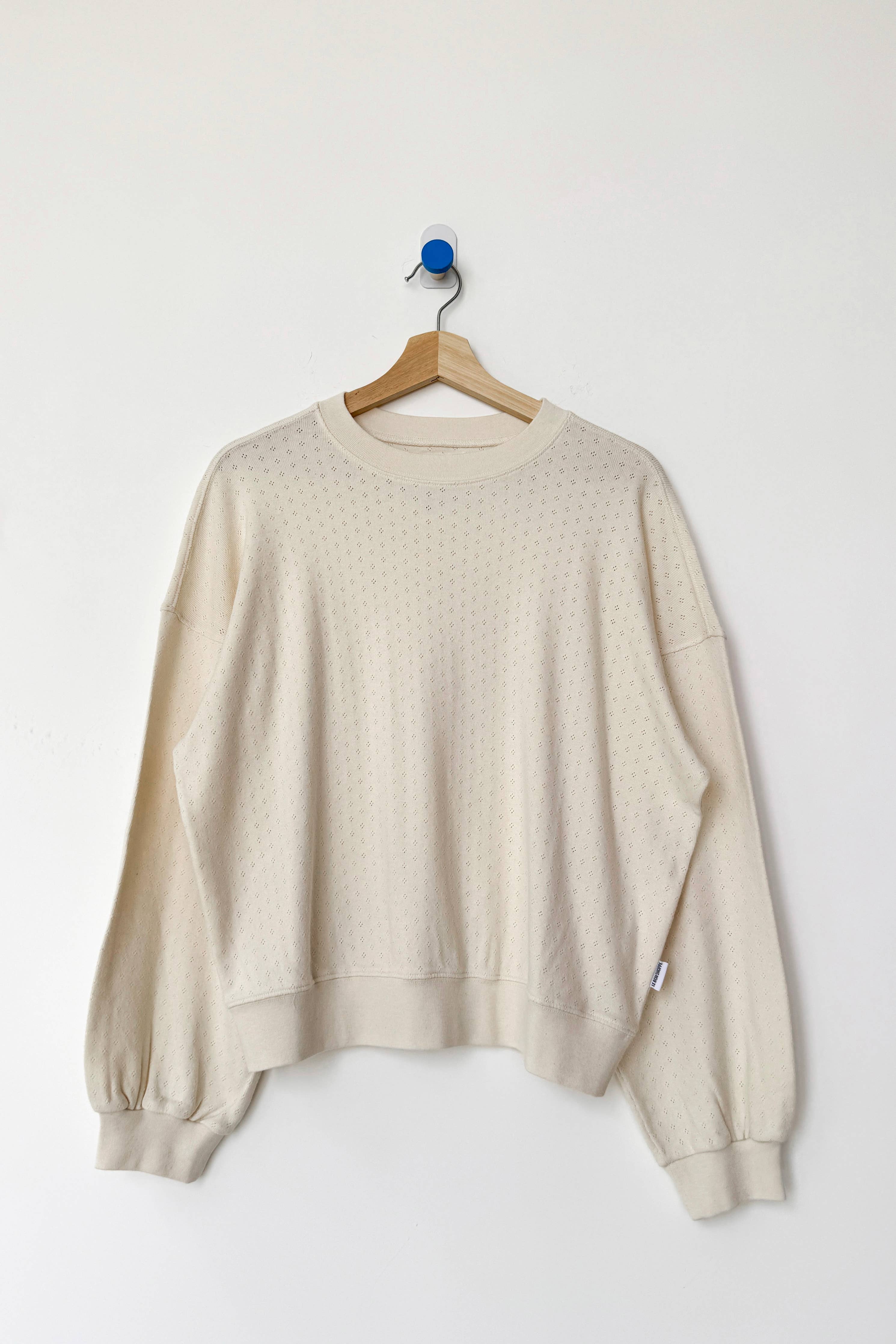 Le Bon Shoppe Naturel Pointelle Core Sweatshirt