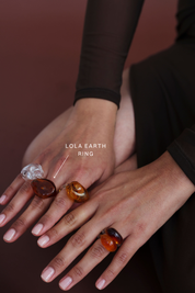 Amigas Studio Lola Earth Blown Glass Ring