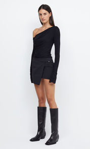 Bec + Bridge Black Mac Wrap Mini Skirt