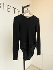 Vintage DKNY Black Wool Bodysuit