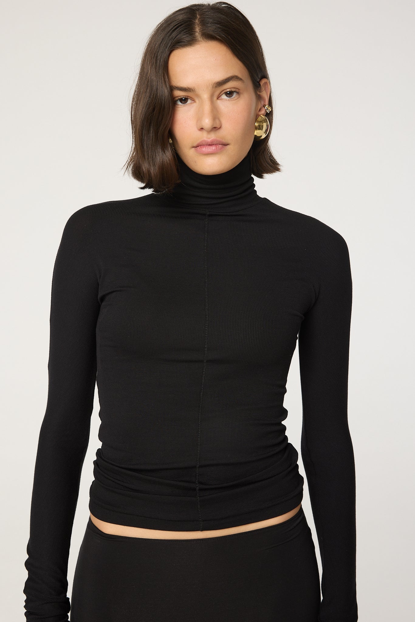 Line by K Black Blixa Turtleneck