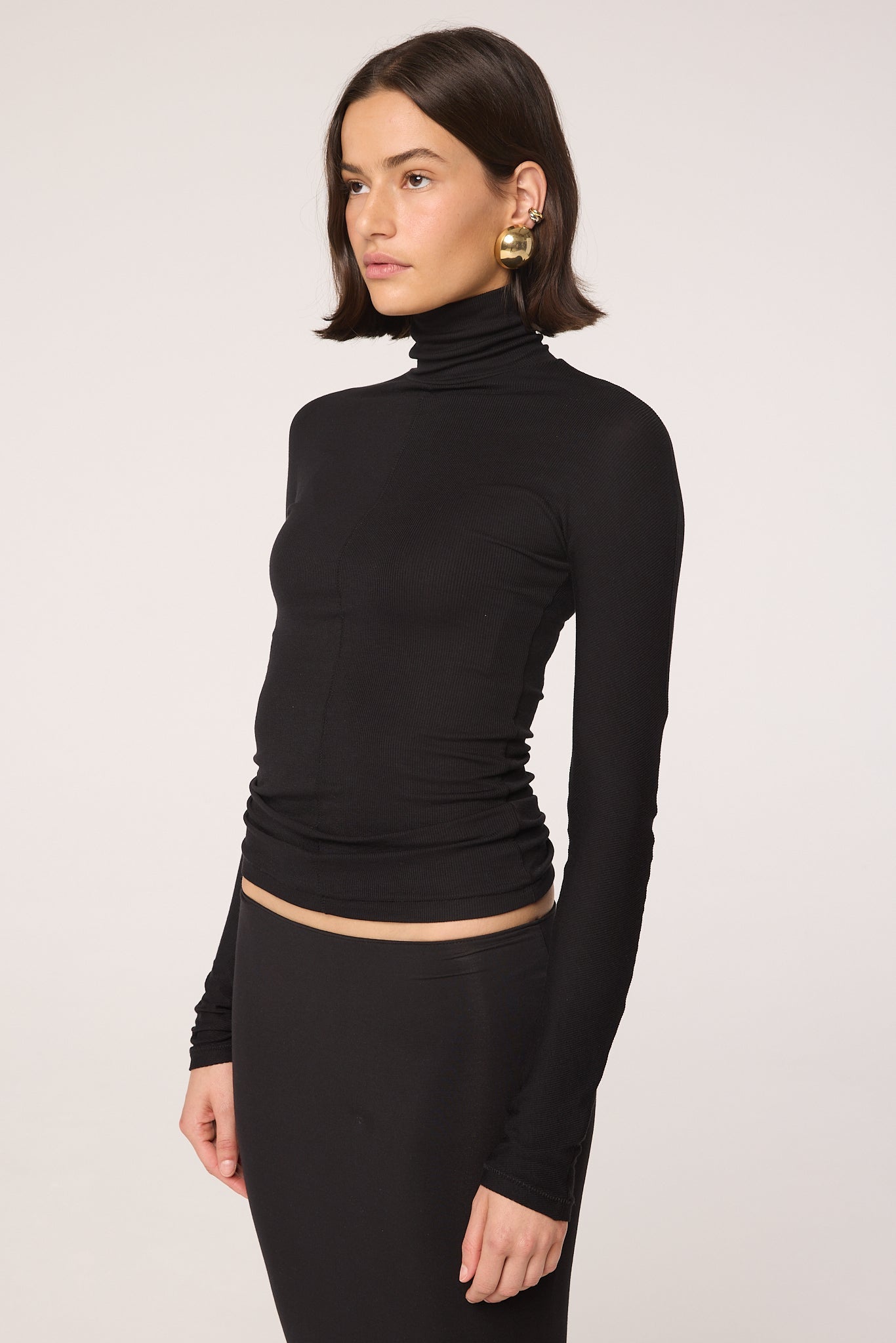 Line by K Black Blixa Turtleneck