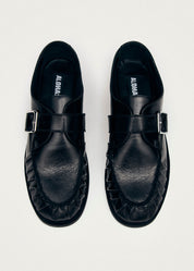 Alohas Brandy Black Leather Loafers