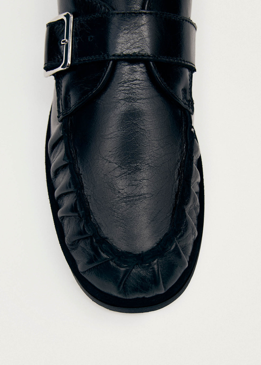 Alohas Brandy Black Leather Loafers