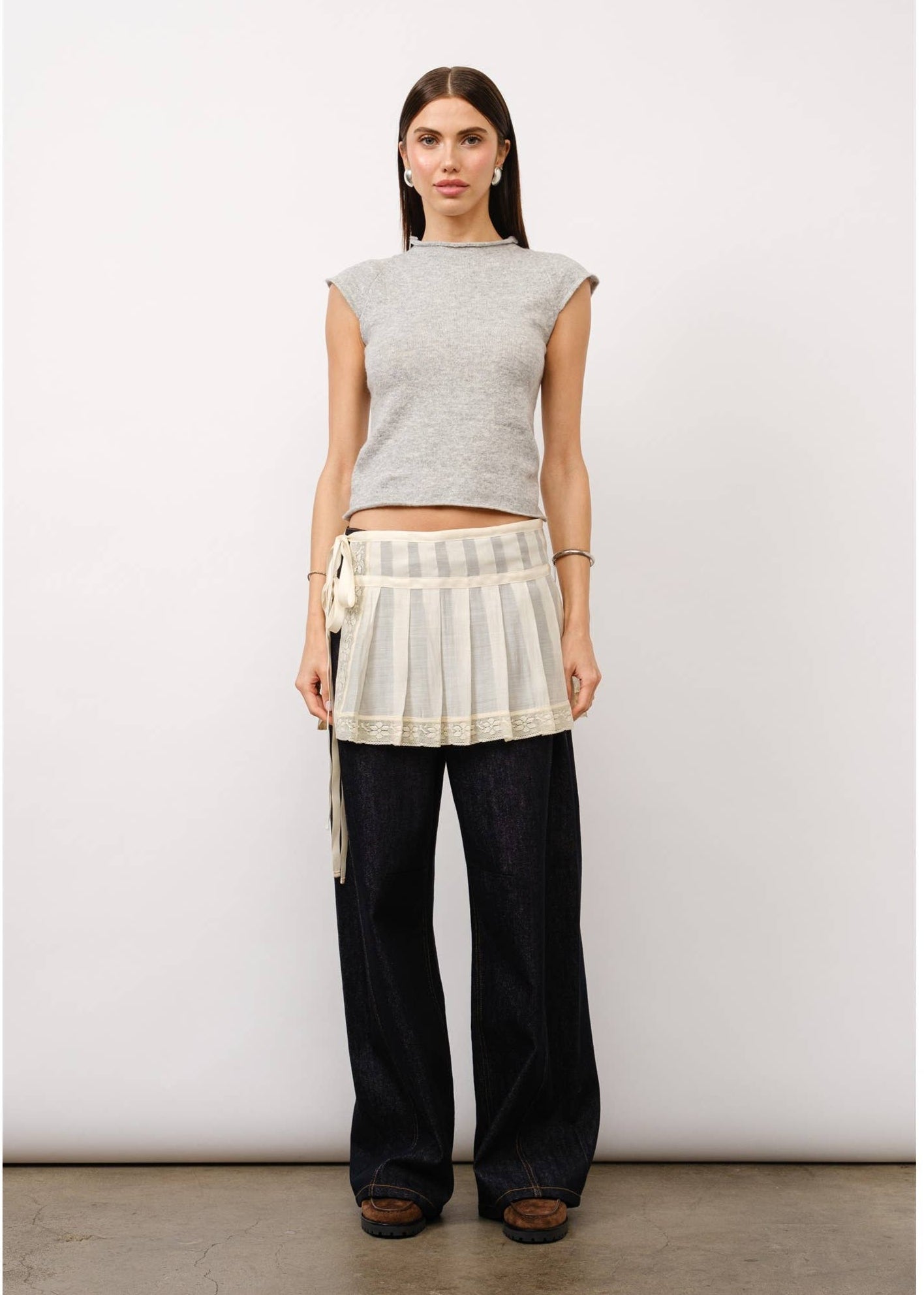 Celestine Pleated Layering Skirt Belt