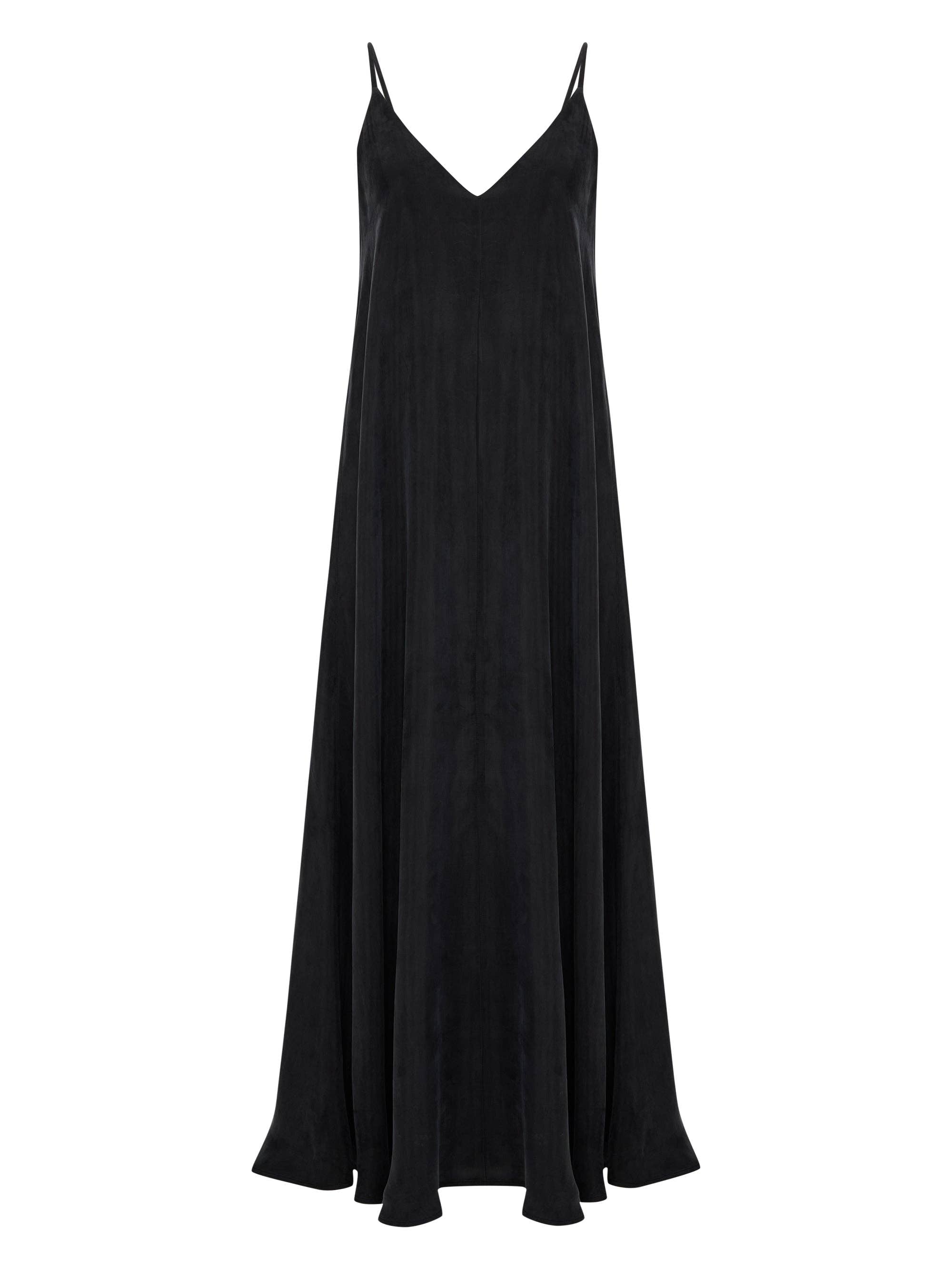 The Handloom Black Lucid Flow Maxi Dress