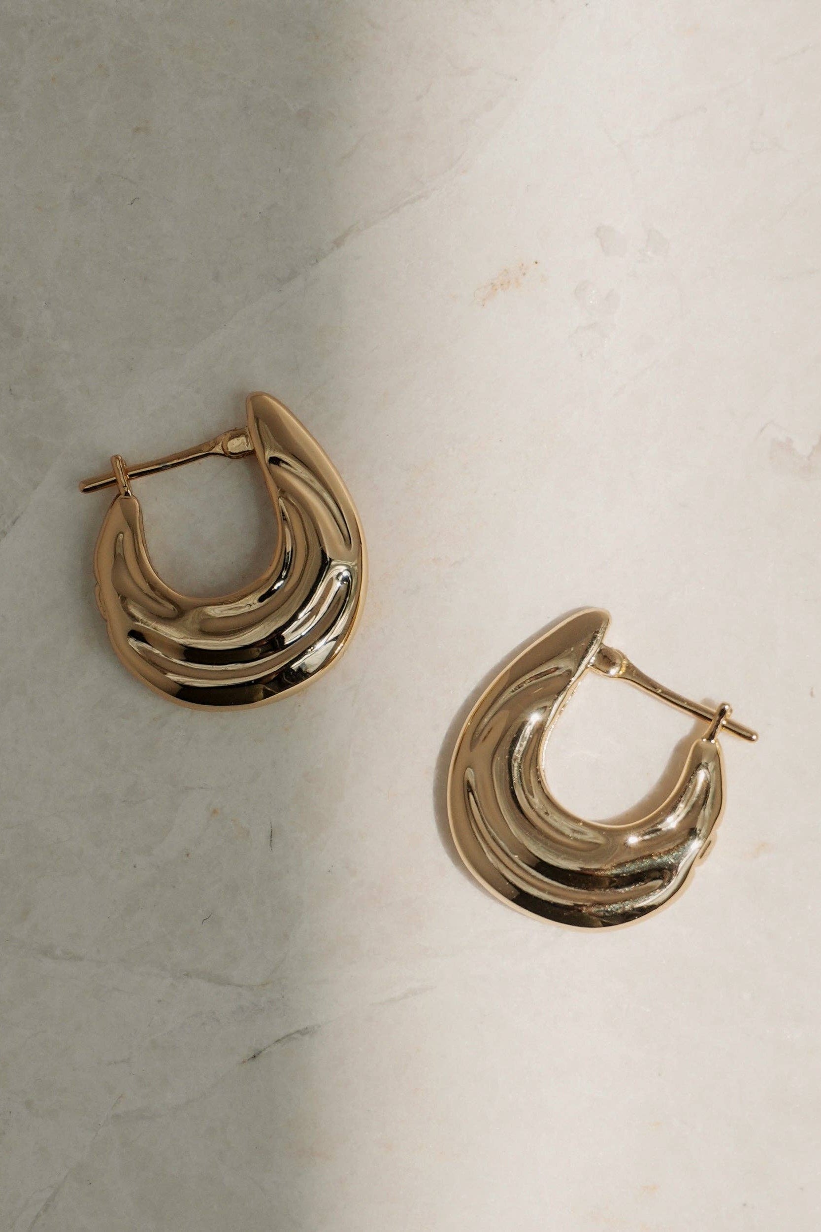 Gold Samara Hoops