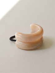 Wide Double Arch Resin Ponytail Hair Tie