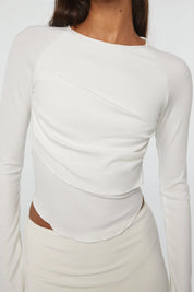 Line by K White Long Sleeve Cathal Top