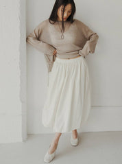 Ivory Bella Midi Bubble Skirt