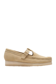 Clarks Wallabee T Bar in Maple Suede