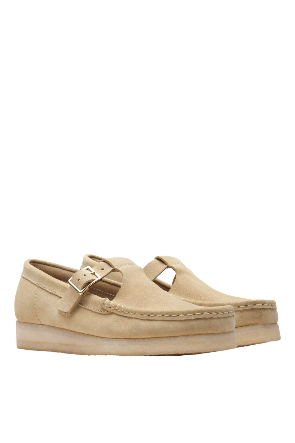Clarks Wallabee T Bar in Maple Suede