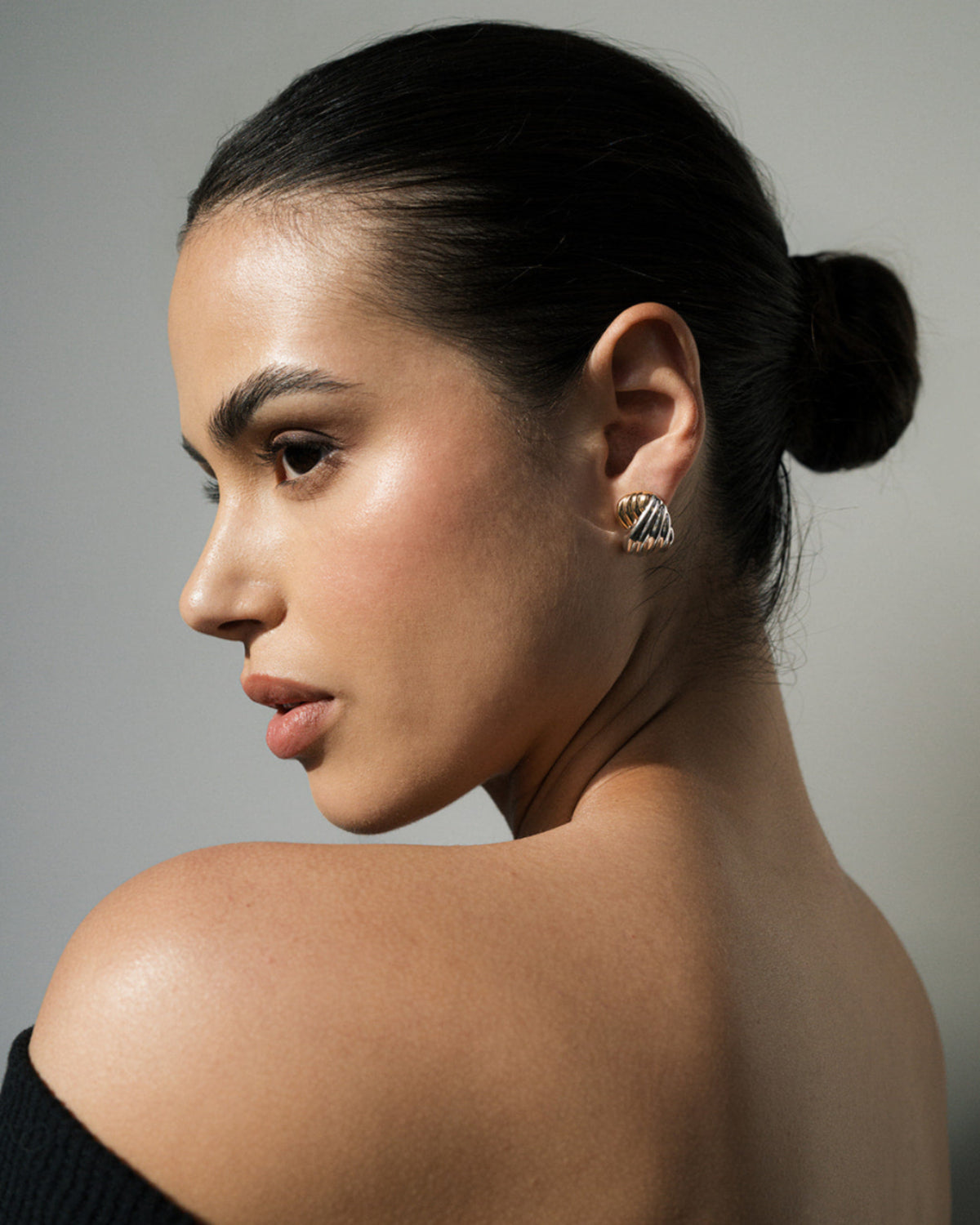 Cleo Two-Toned Stud Earrings