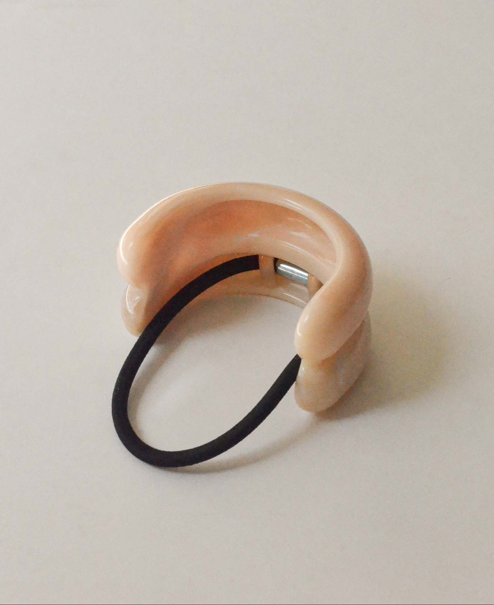 Wide Double Arch Resin Ponytail Hair Tie
