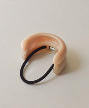 Wide Double Arch Resin Ponytail Hair Tie