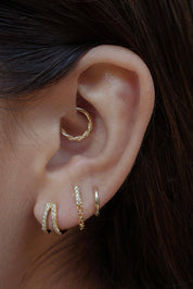 Gold Hayden Cubic Zirconia Chain Studs