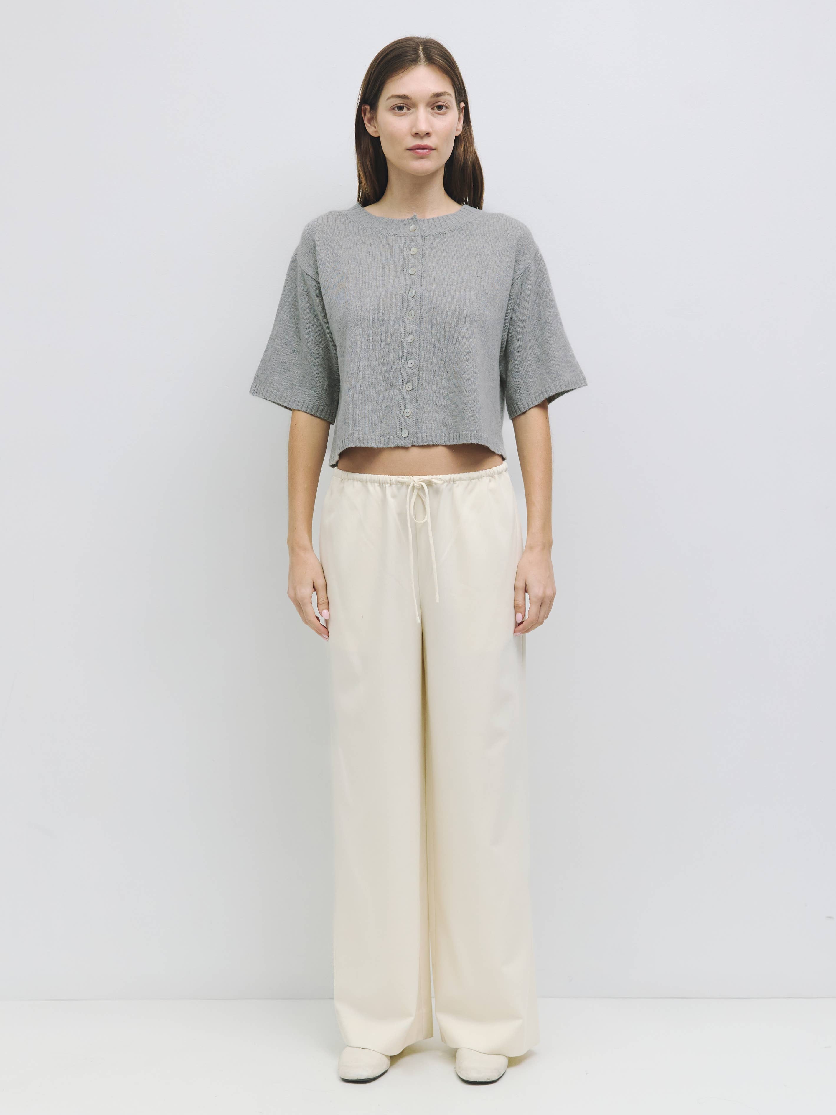 Brushed Heather Grey Stacey Cardigan