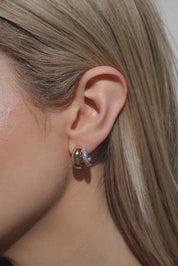 Conrad Pave Mixed Metal Hoops