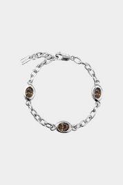 Kara Yoo - Ami Bracelet: Coffee / Silver