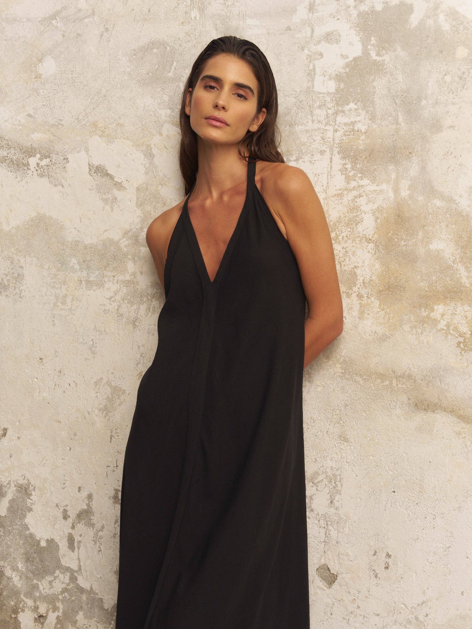 The Handloom Black Zoe Maxi Dress